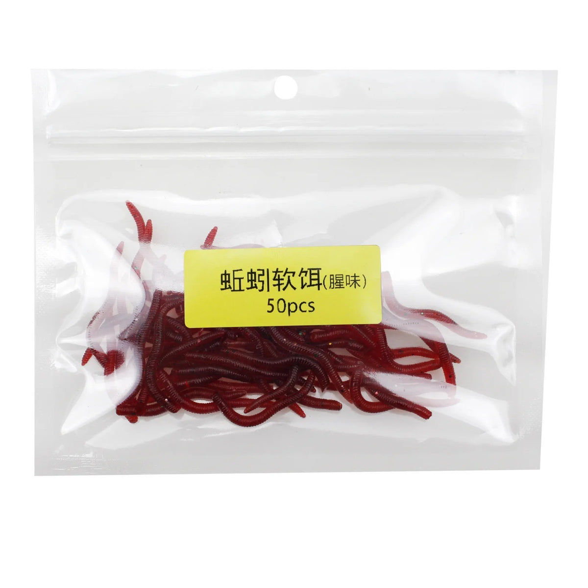 Artificial Soft Plastic Worms for Fishing - 100 Pcs Lifelike Lure Set