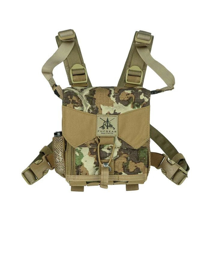 Hunting Binocular Harness with MOLLE Panel - Lightweight, Modular, USA Made