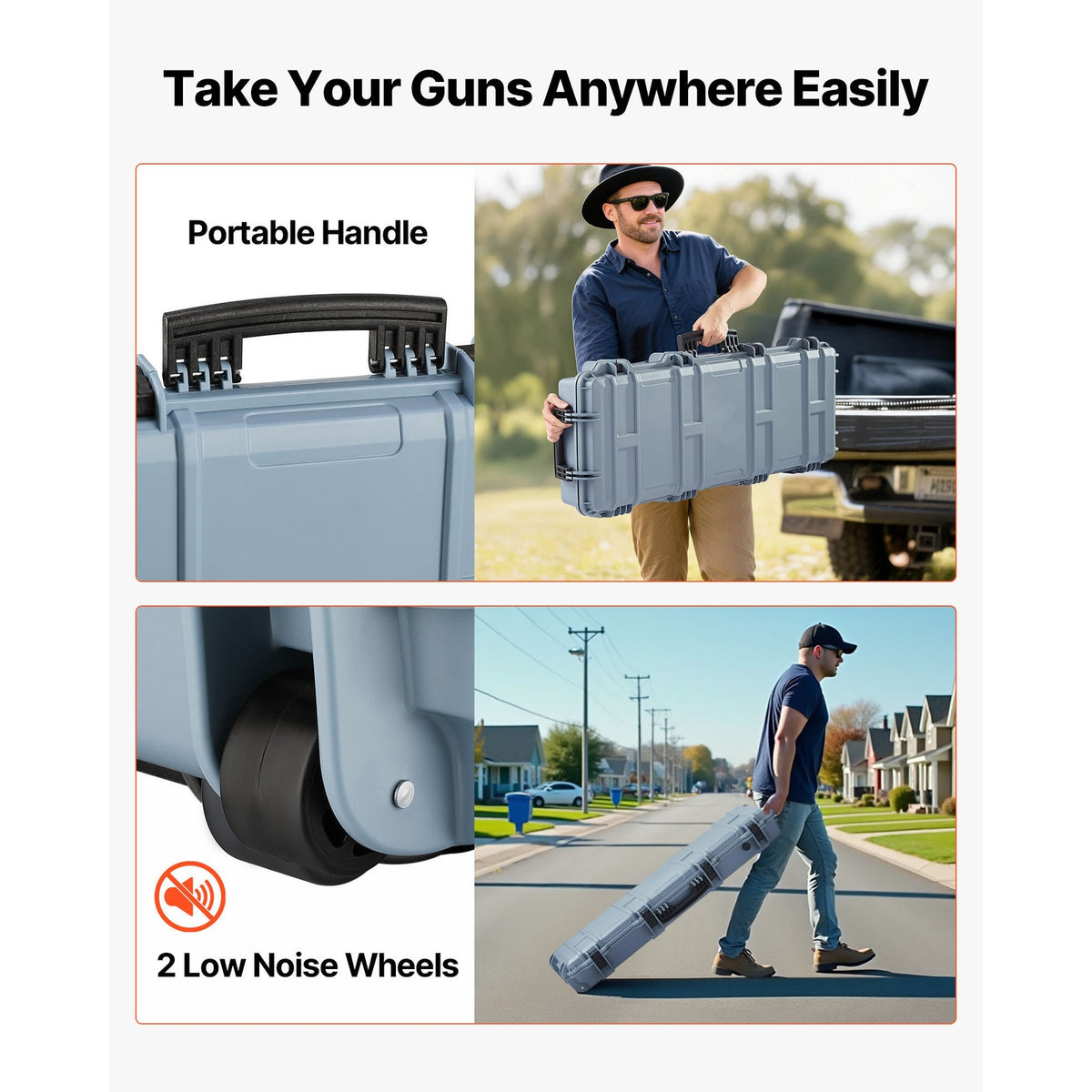 Waterproof Rifle Case with Custom Foam Insert - Durable Gun Storage
