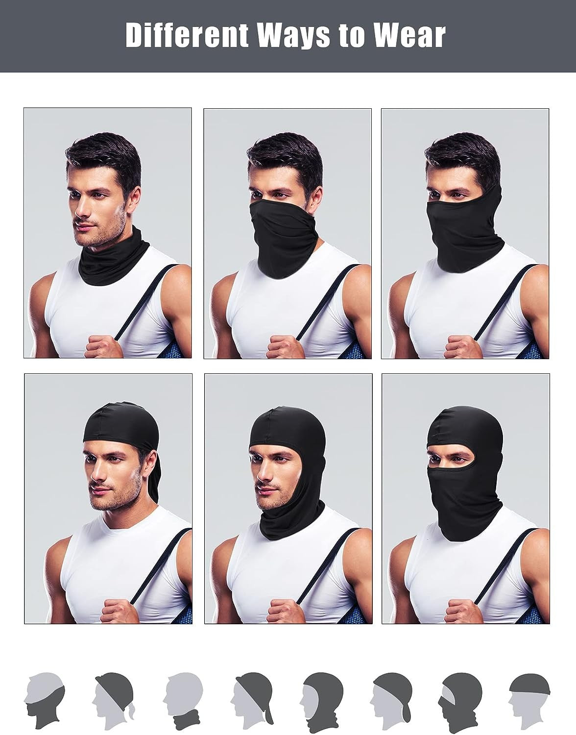 Breathable UV Protection Arm Sleeves & Balaclava Face Mask for Outdoor Sports