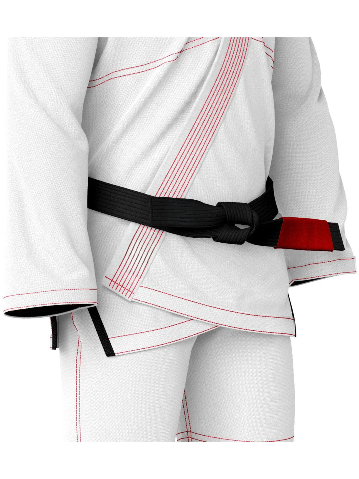 Martial Sports Premium Brazilian Jiu Jitsu Gi - White Pink, Free Belt & Shipping