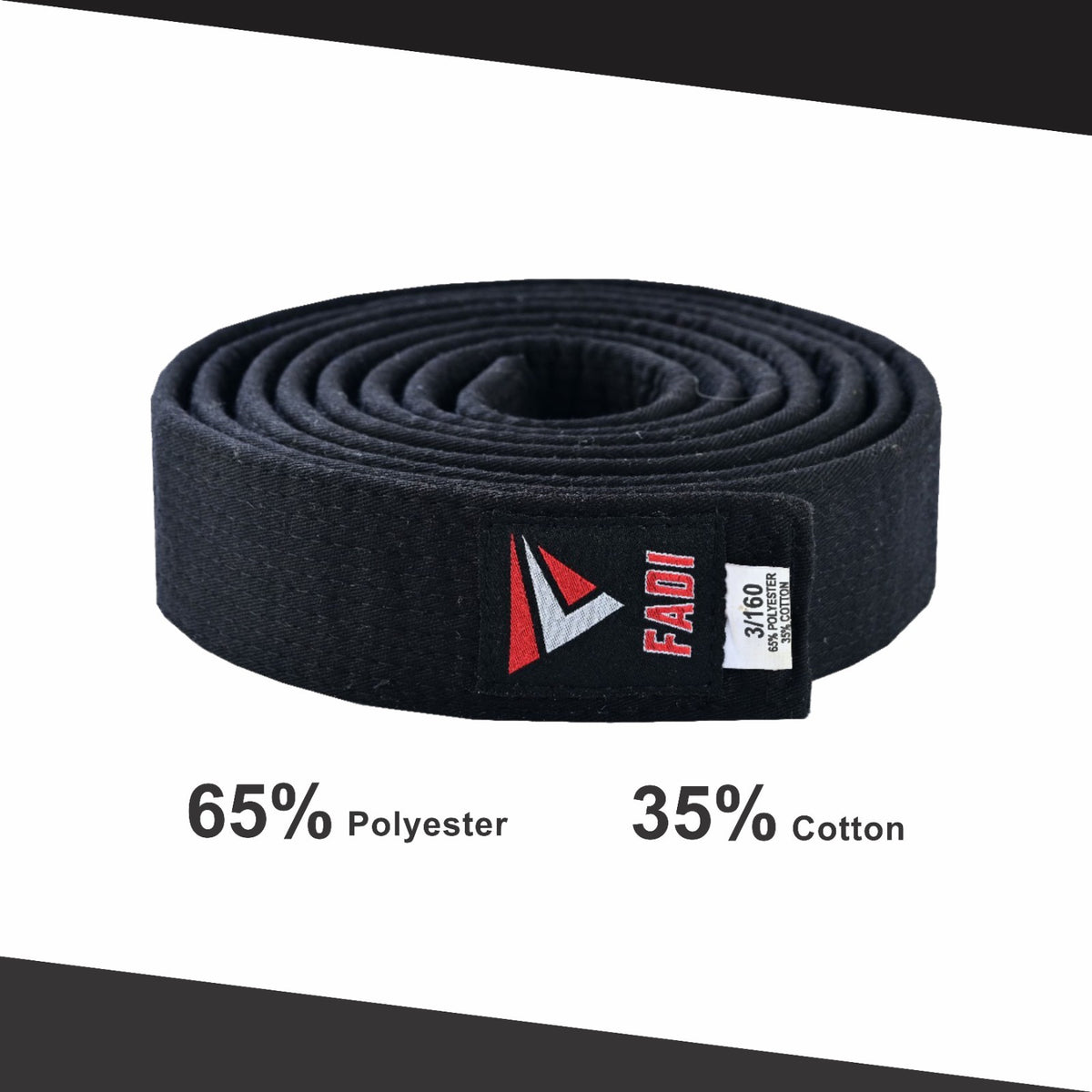 Martial Arts Belt for Karate Taekwondo Judo Unisex Kids & Adults - Durable Cotton-Poly Blend