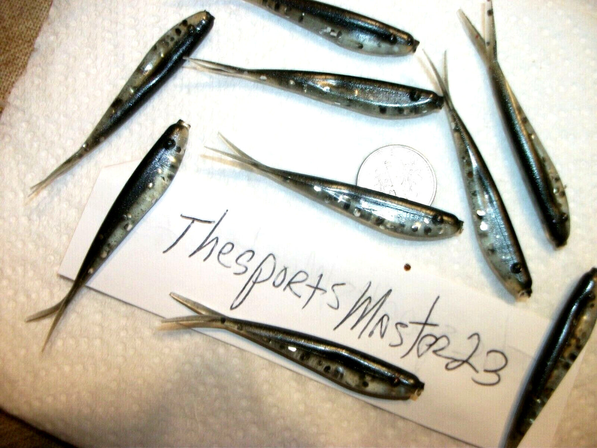 Fishing Drop Shot Jig Grubs with Scent - 1/4 Inch Minnow Baits for Bass Walleye Pike