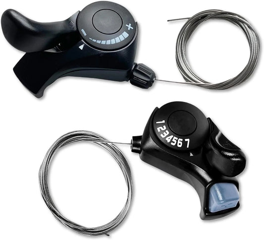 7 Speed Bicycle Gear Shifter Set Pair - 3x7 Transmission Mountain & Road Bike