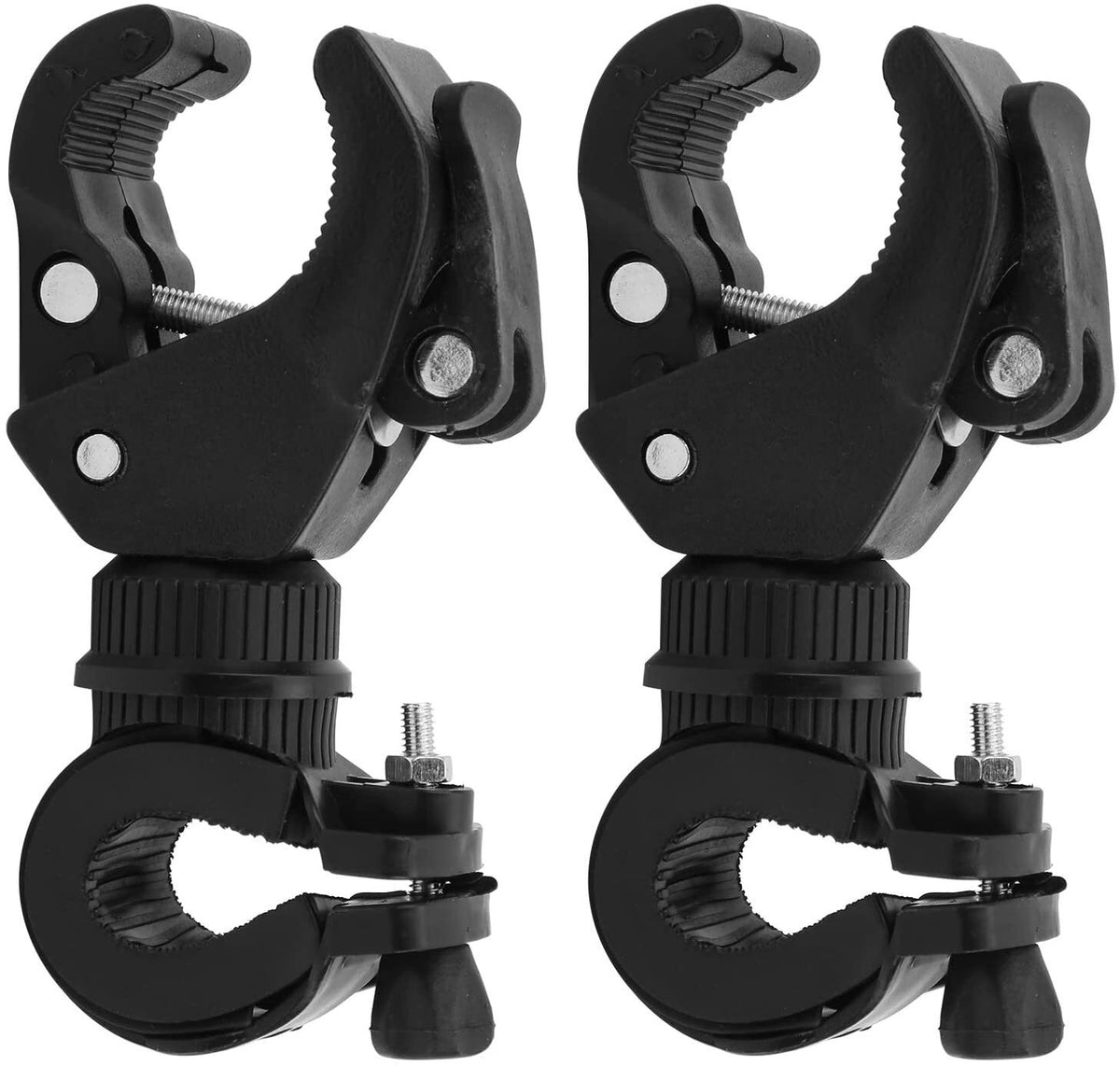 Universal Bike Flashlight Mount Holder with 90° Rotation for Bicycle Handlebar