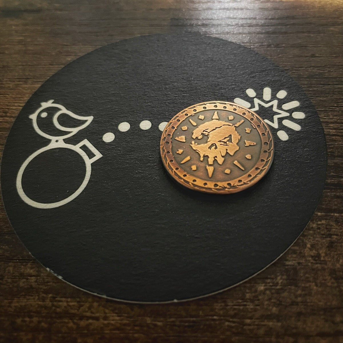 Sea of Thieves Pirate Coin Golf Ball Marker - Custom Copper 1.25" Laser Engraved