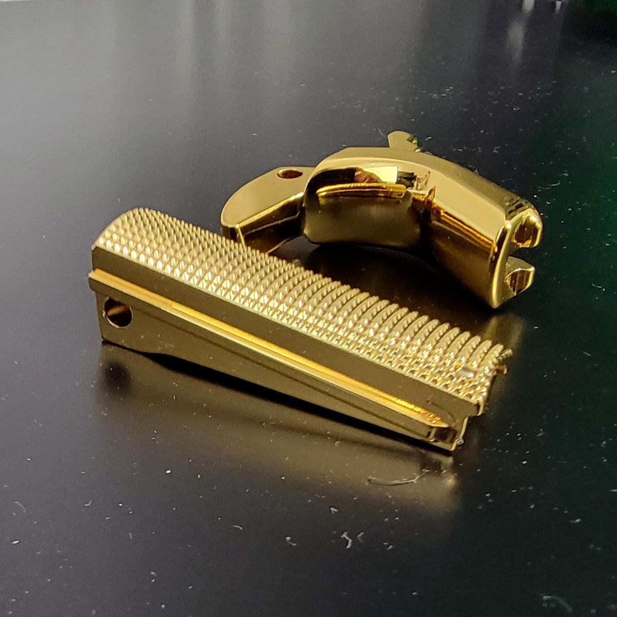 1911 Full Size Parts Grip Safety with Mainspring & Mag Release 24K Gold Plated