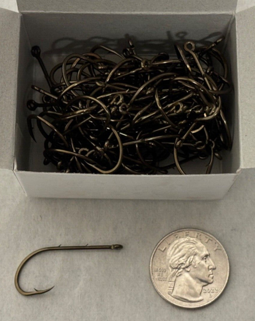 100 Bronze Baitholder Hooks Size 1 - Fishing Tackle Accessories