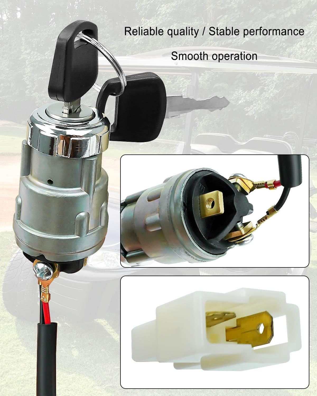 Ignition Starter Switch with Key Fit for Evolution Golf Carts - Durable Reliable Replacement