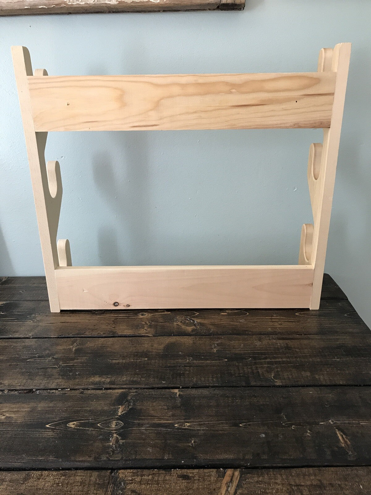 Unfinished Amish-Made Solid Pine Gun Rack Wall Mount - Fits Rifles & Shotguns