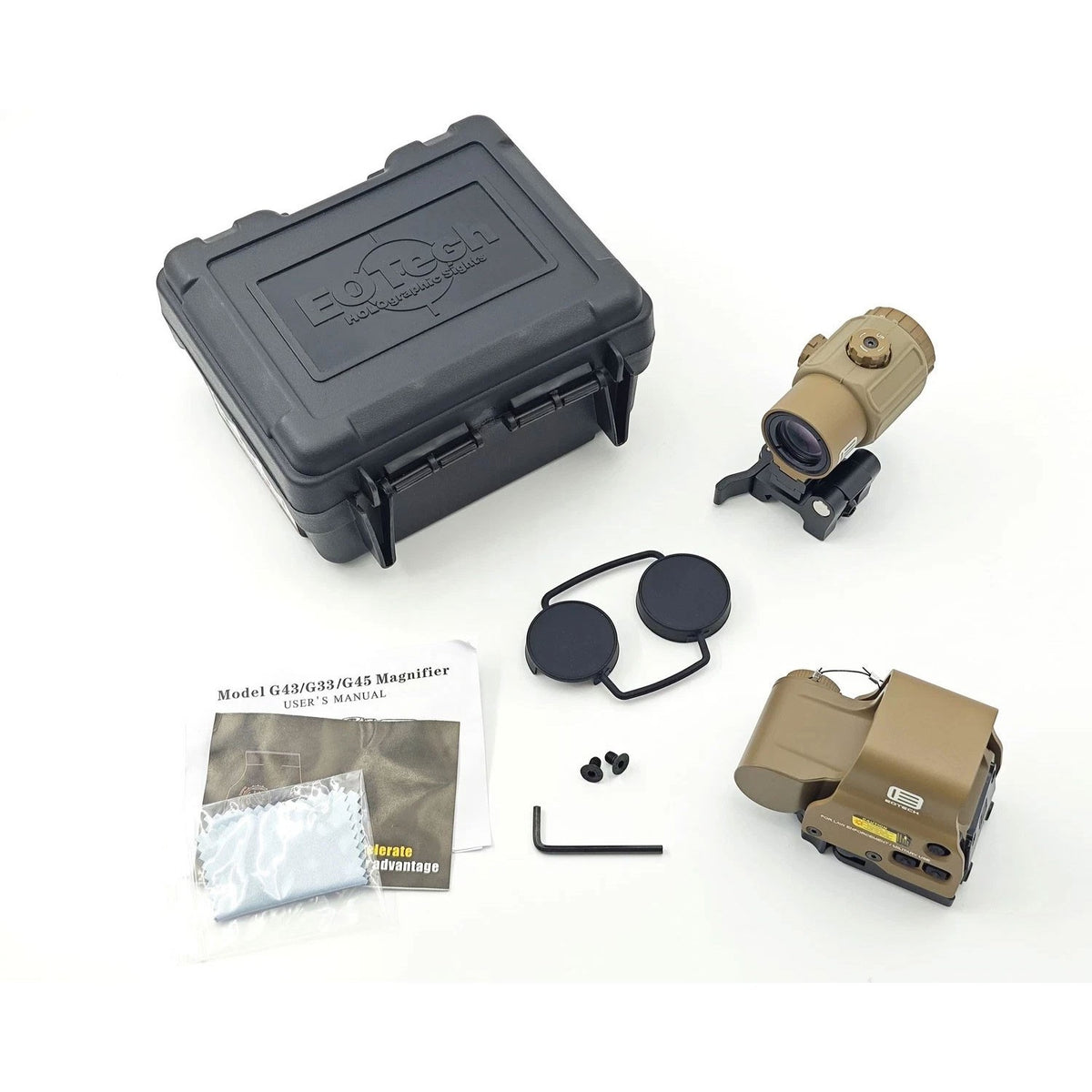 Holographic Magnifier Combo for Firearms with Red & Green Reticle, 3x Magnification