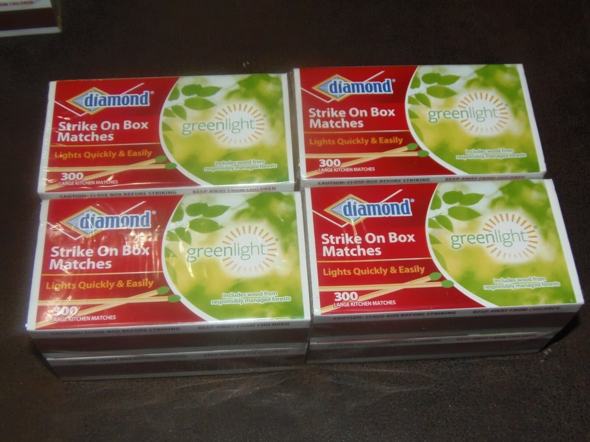 1200 Matchsticks Bulk Pack - 300 per Box, Free Shipping