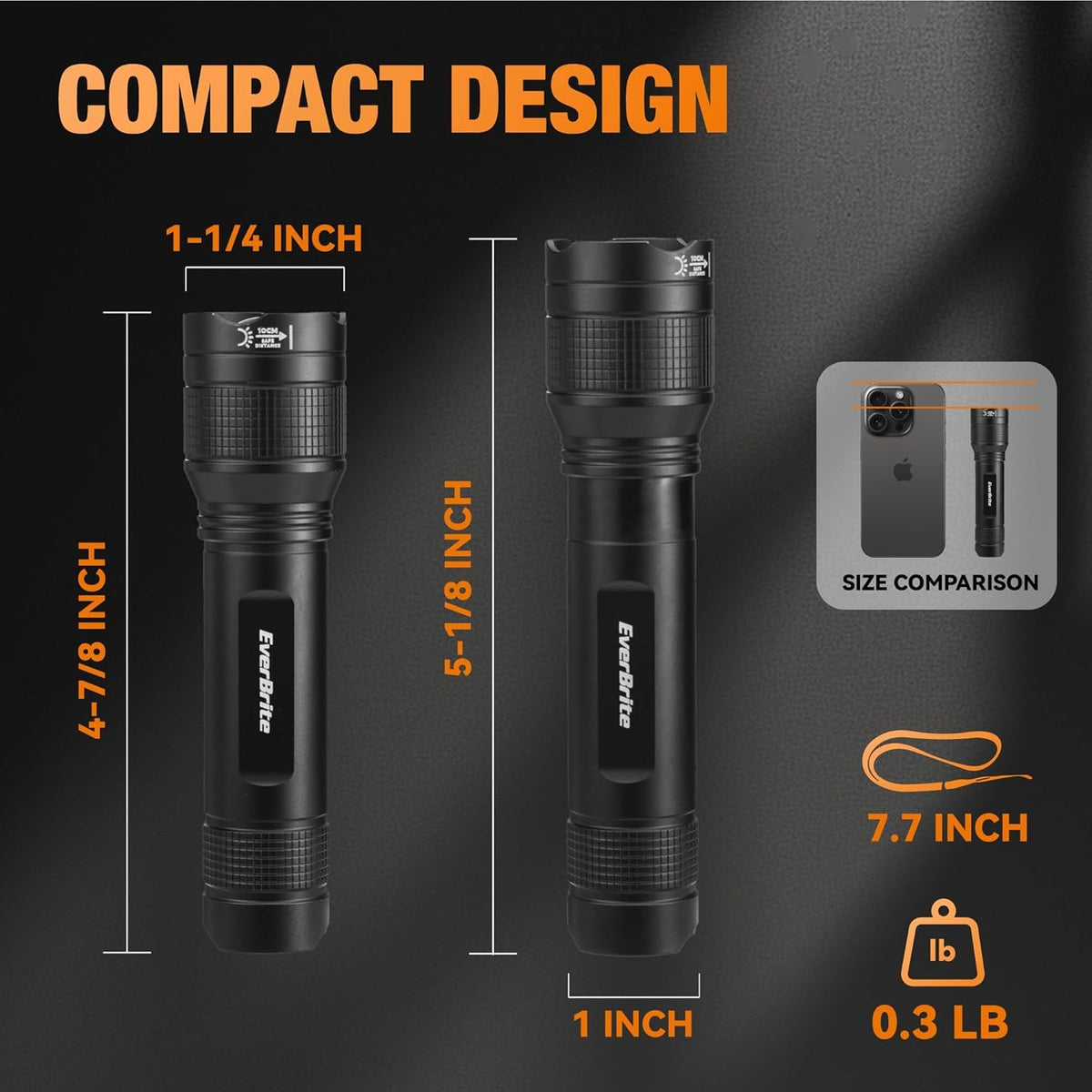 Rechargeable LED Flashlight 3000LM Super Bright Zoomable with 5 Modes