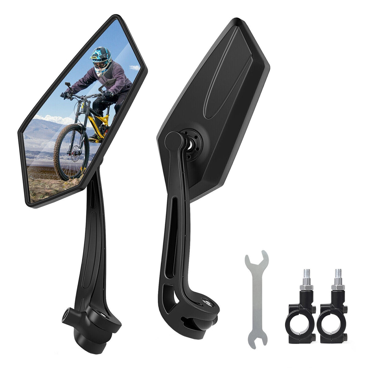 Adjustable Bicycle Rearview Mirror for Handlebar - Scratch Resistant Glass