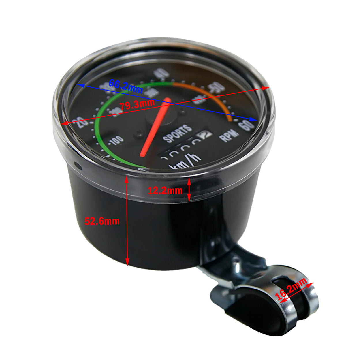 Analog Bicycle Speedometer Odometer with Hardware for Mountain & City Bikes