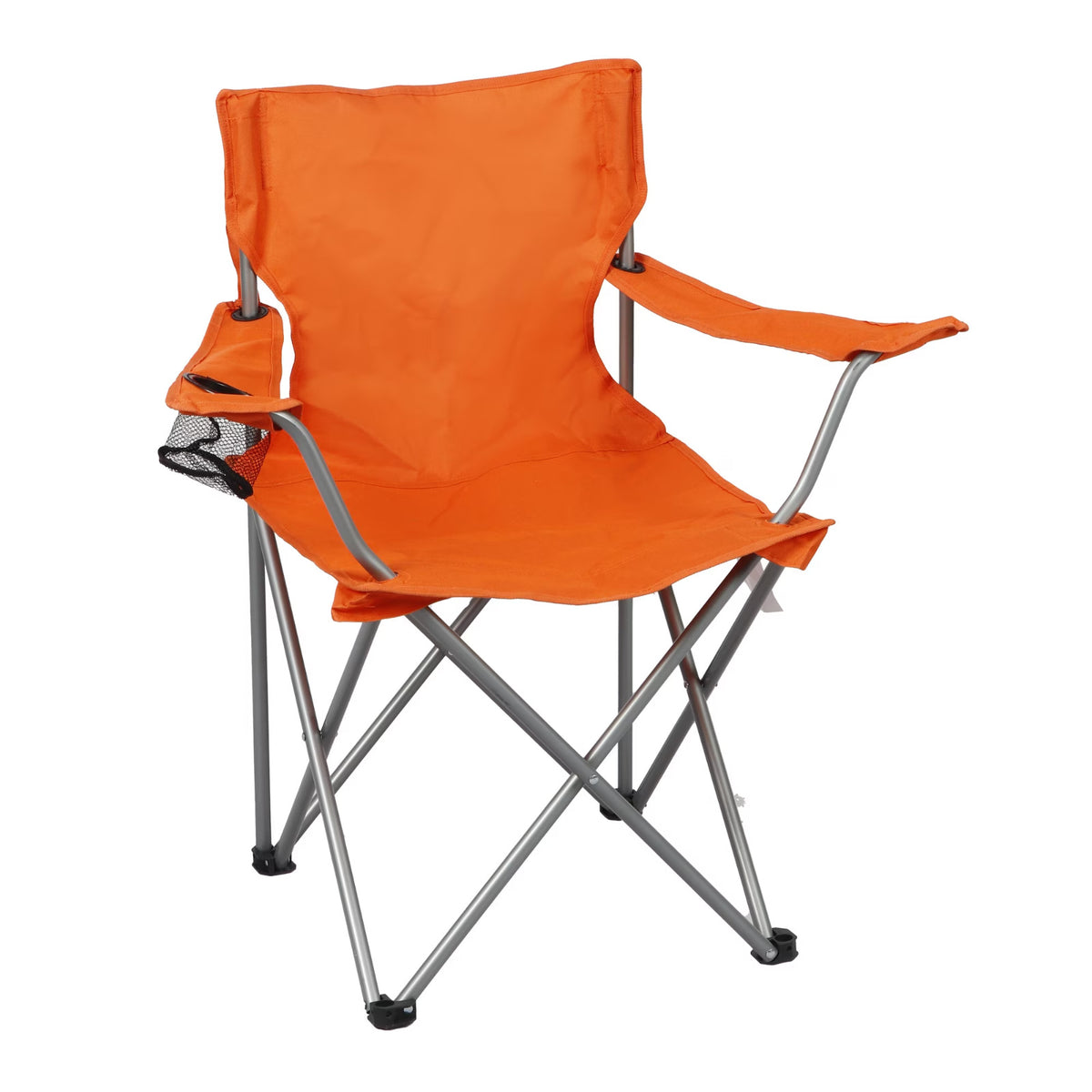 Portable Outdoor Folding Camp Chair with Cup Holder - Orange