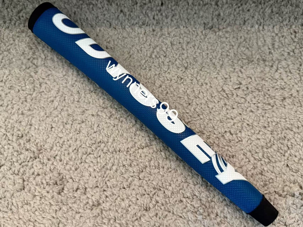 Golf Putter Grip - Pistol Style, Blue/White, Standard Size for Odyssey & Toulon