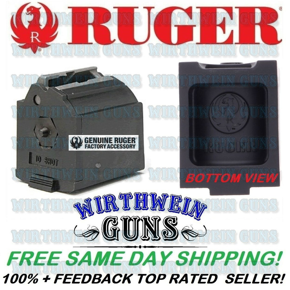 Ruger 10/22 Magazine BX-1 22LR 10-Round Fits 10/22 & 77/22 Rifles