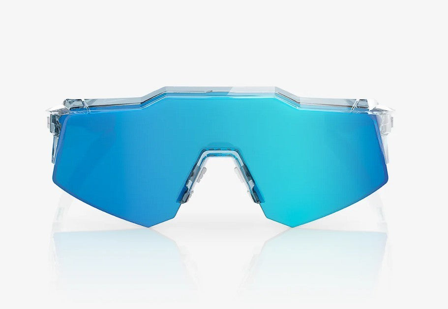 Kids Sport Sunglasses with HD UV Protection - Polished Translucent Mint & Blue Topaz Mirror Lenses