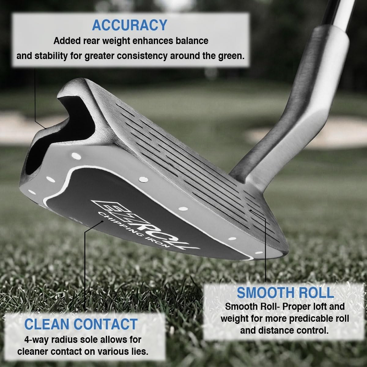 Men's Golf Chipper Club - Back-Weighted, 35-Inch Loft, Right Hand