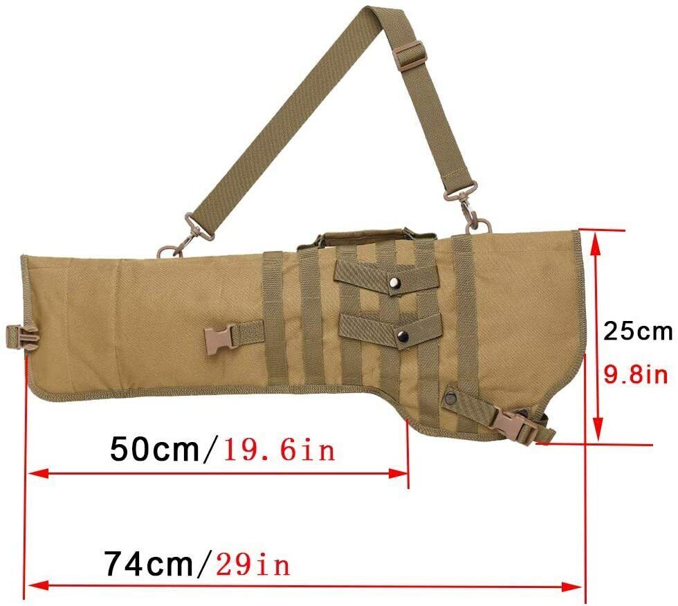 Tactical Rifle Bag with Padded Case for Hunting & Outdoor Use, 29 Inches
