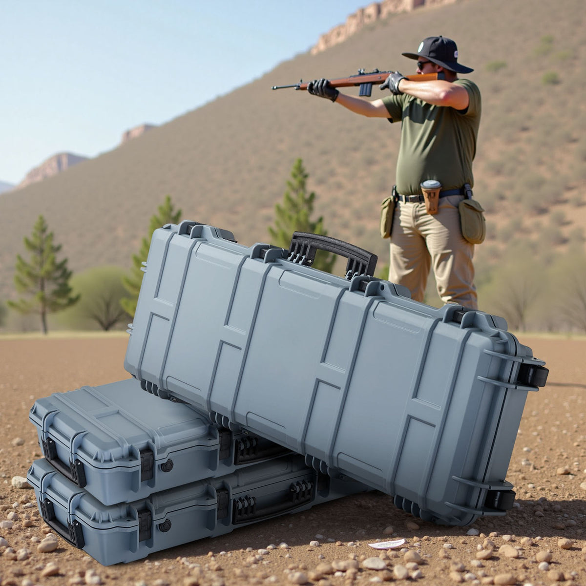 Waterproof Rifle Case with Custom Foam Inserts and Secure Locking