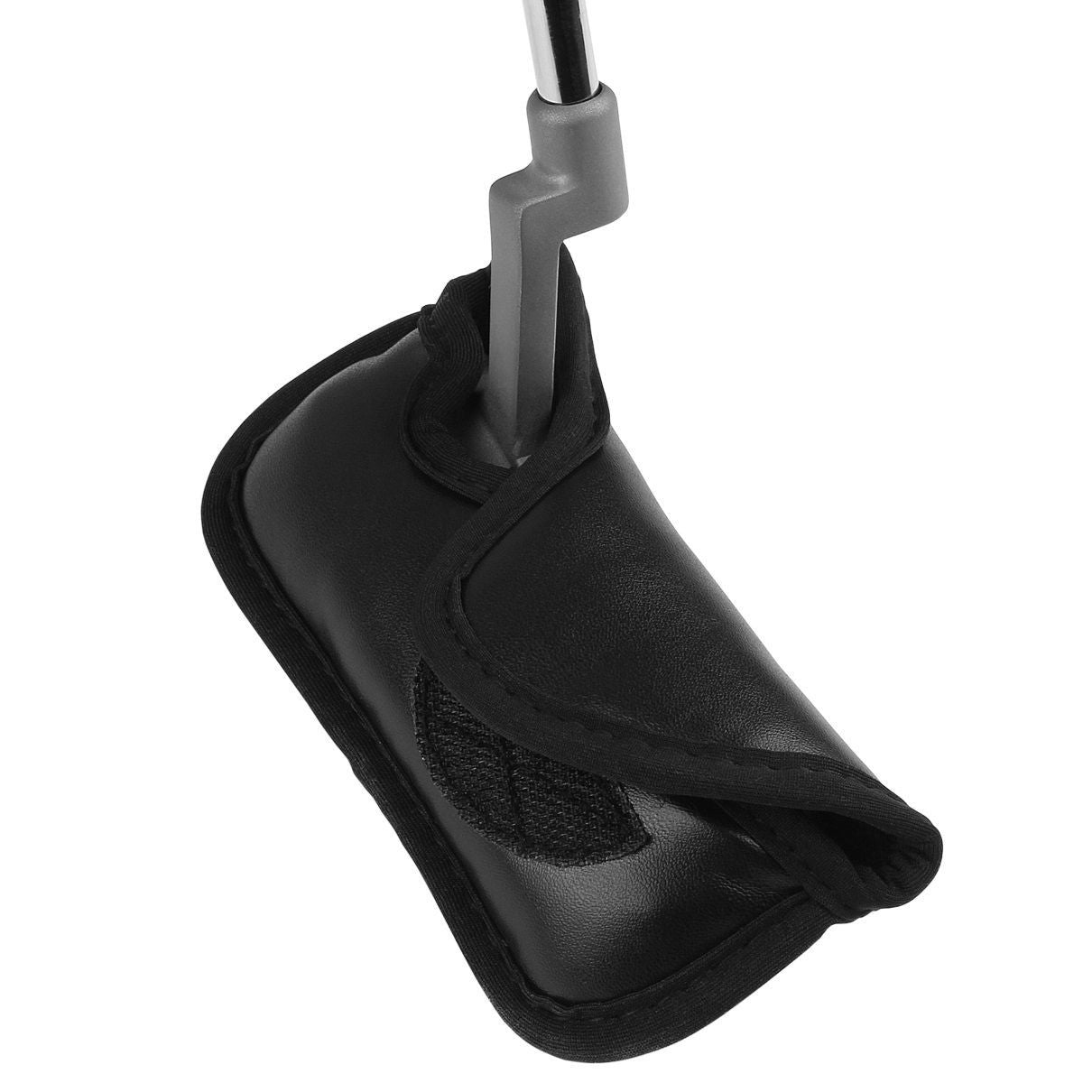Golf Putter Headcover Black PU Leather RH Blade Protector