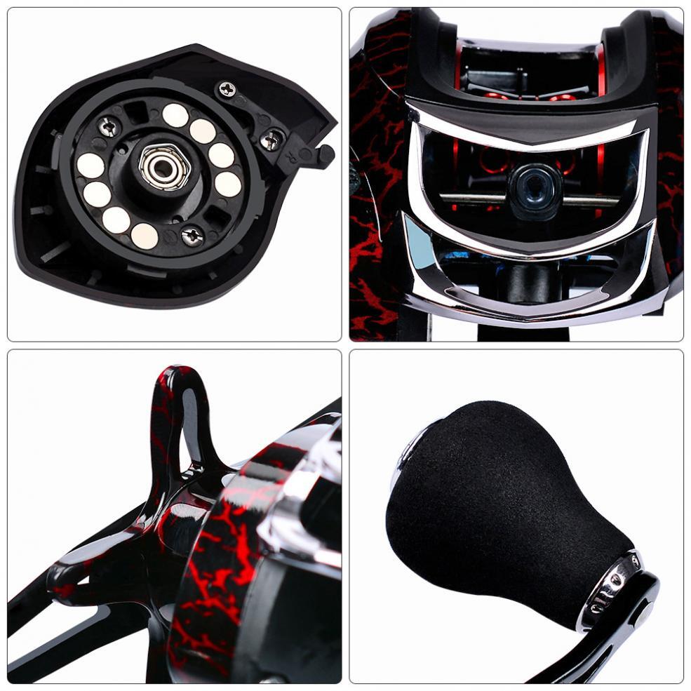 High-Speed Baitcasting Fishing Reel 7.2:1 Gear Ratio Max 22LB Drag