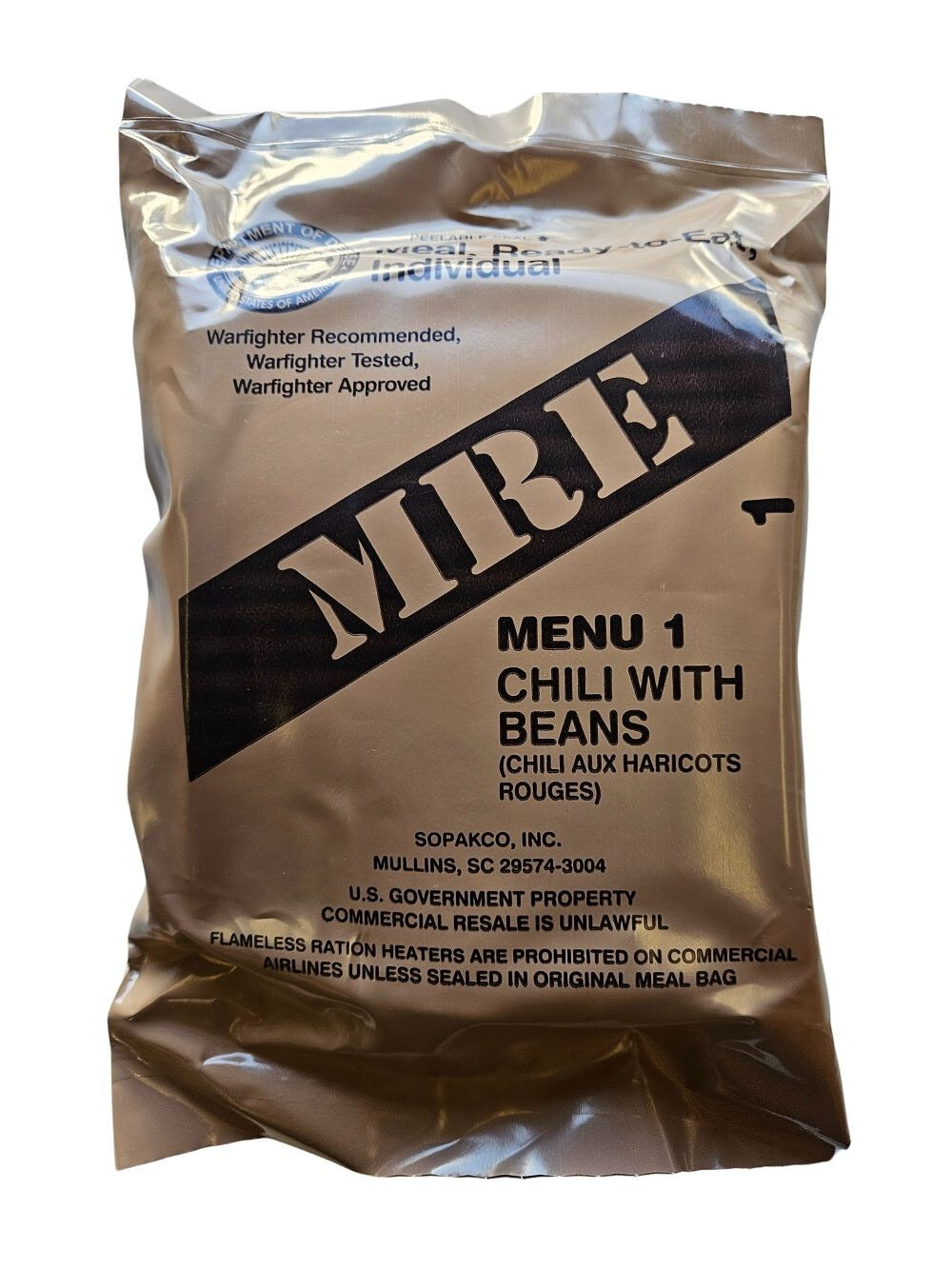 2024-2025 US Military MRE Meal Ready to Eat Assorted Menu Options