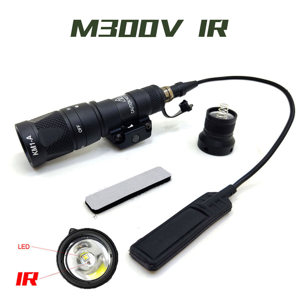 Tactical Helmet Light with IR Flashlight Mount for M300V – Aluminum, S/S MA-X Bracket