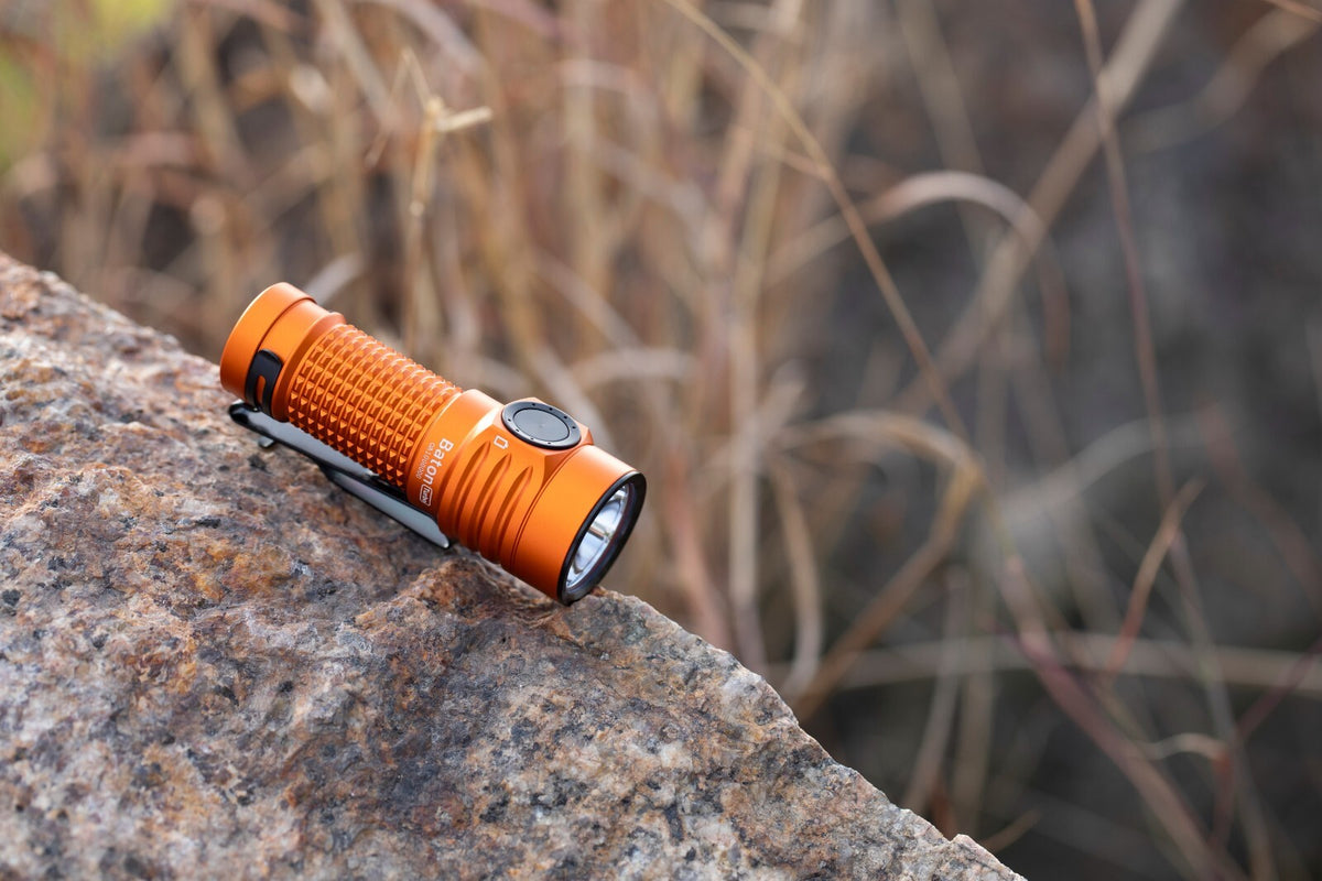 Olight Baton Turbo Orange Compact EDC Flashlight 510m Long Range 1000 Lumens