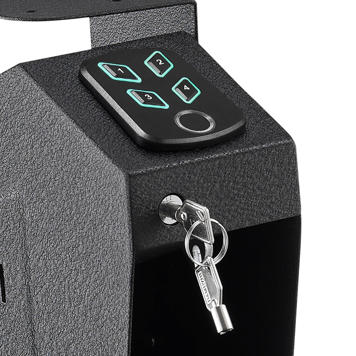 Biometric Gun Safe for Pistols with Key and Password Access — Secure & Quick Locking