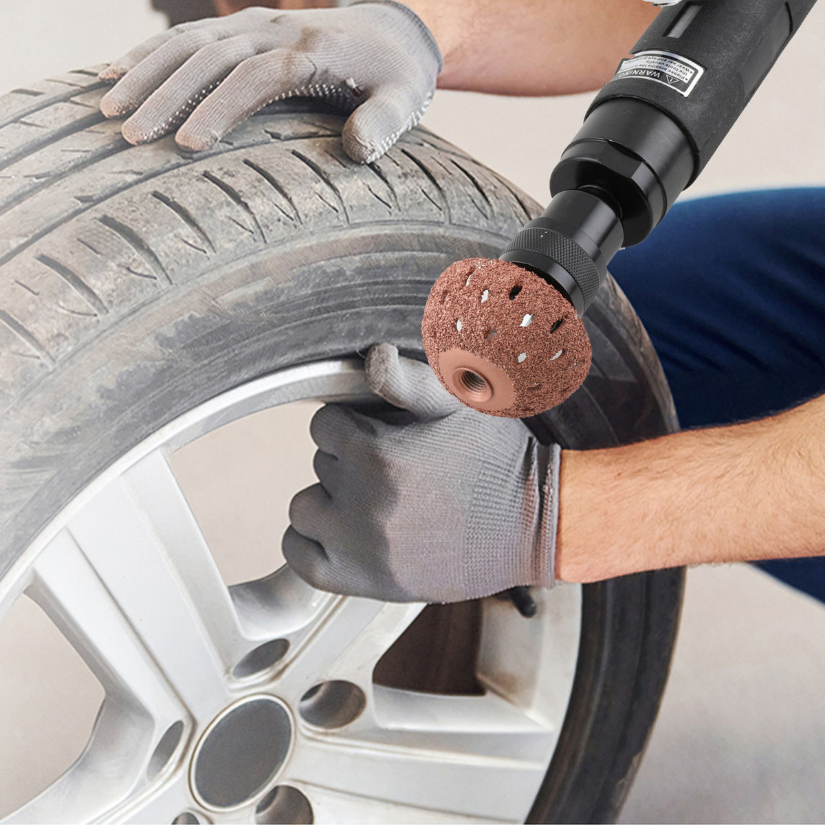 Air Tire Repair Polish Patch Tools with 2500rpm Low Speed Air Buffer