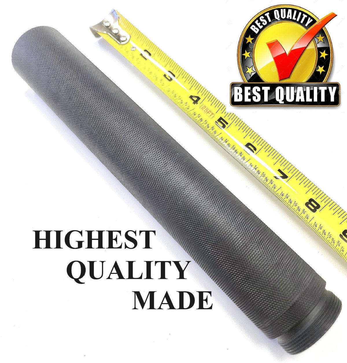 8.5 Inch D Cell Flashlight Extension Tube Heavy Duty Aluminum Compatible with Maglite