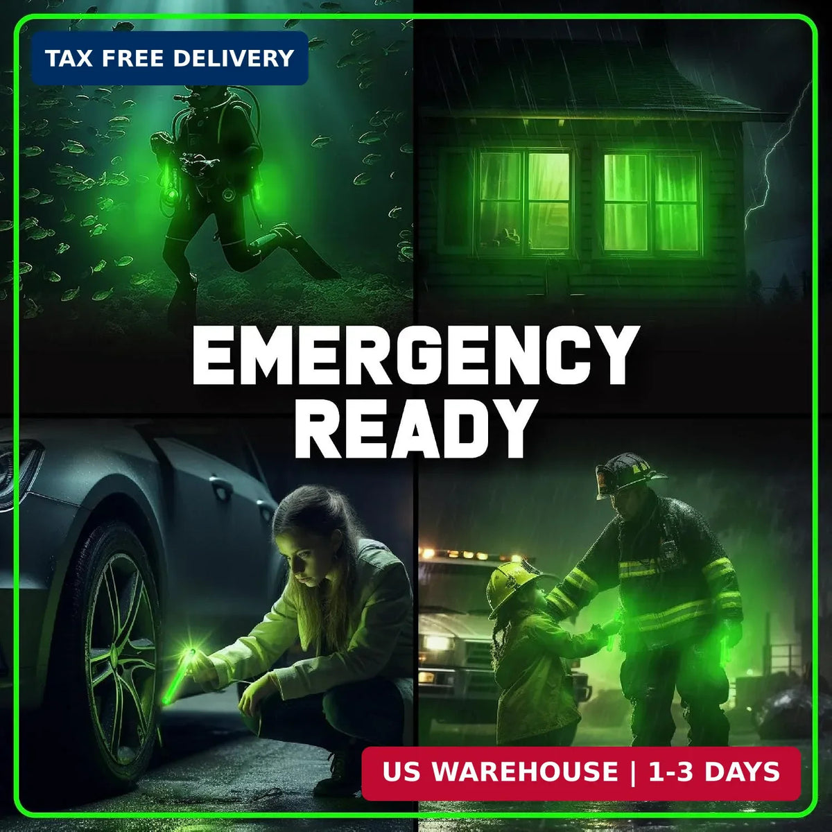 12 Pack Emergency Glow Sticks - Ultra Bright Chem Lights for Survival Camping Power Outages