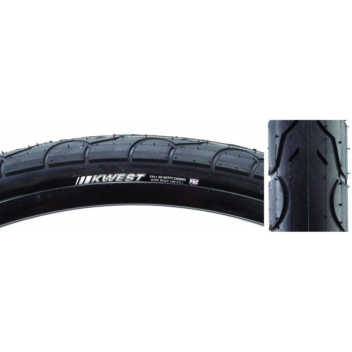 Bicycle Tire 24x1.5 Clincher Wire Bead Reflective BMX Tires Pack of 2