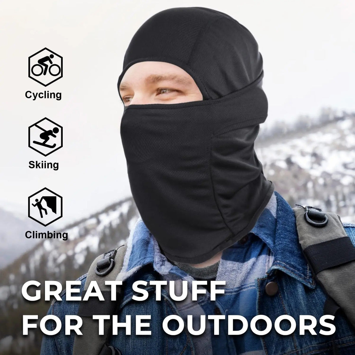 UV Protection Tactical Full Face Mask for Ski Sun Hood Masks Men Women