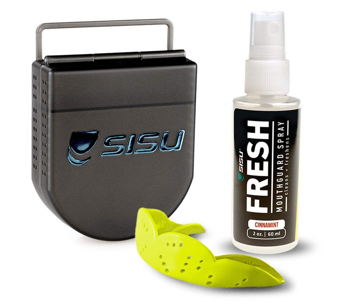 Athletic Mouthguard Bundle with Case and Fresh Spray - Medium