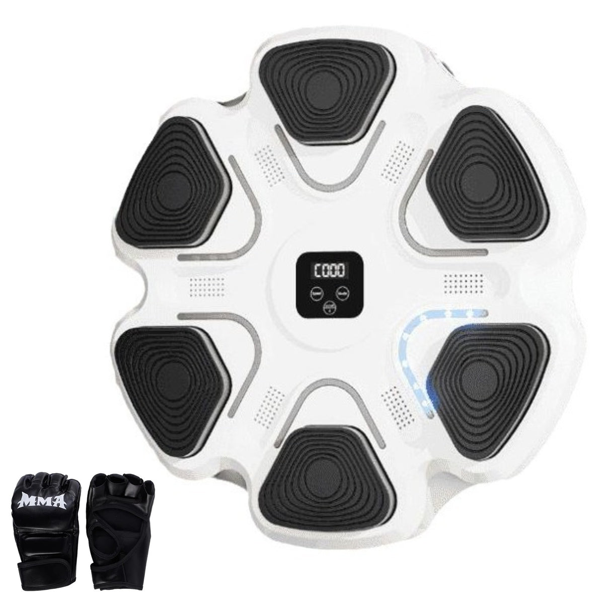 Smart Boxing Trainer Machine with Gloves and LED Feedback for Home Workout