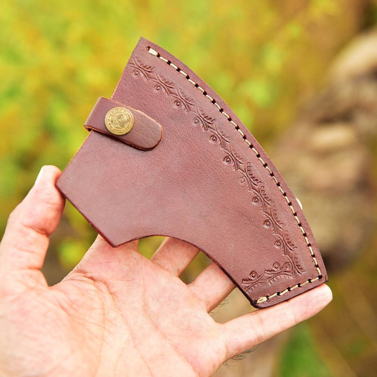 Leather Axe Sheath for Hunting and Camping - Fits 6' Axe Blades