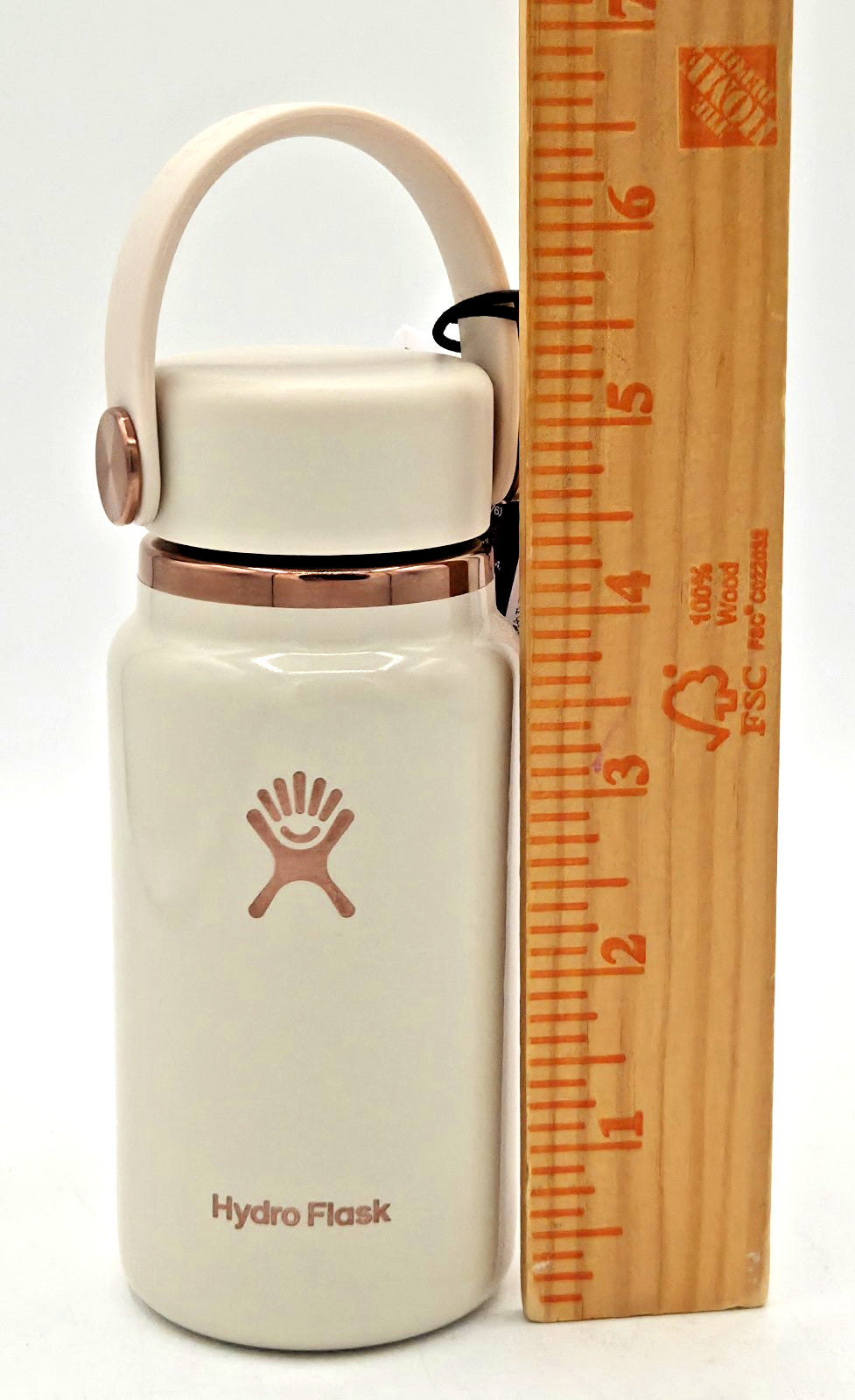 6.7 oz Linen Rose Gold Micro Hydro Flask - Durable Stainless Steel Bottle