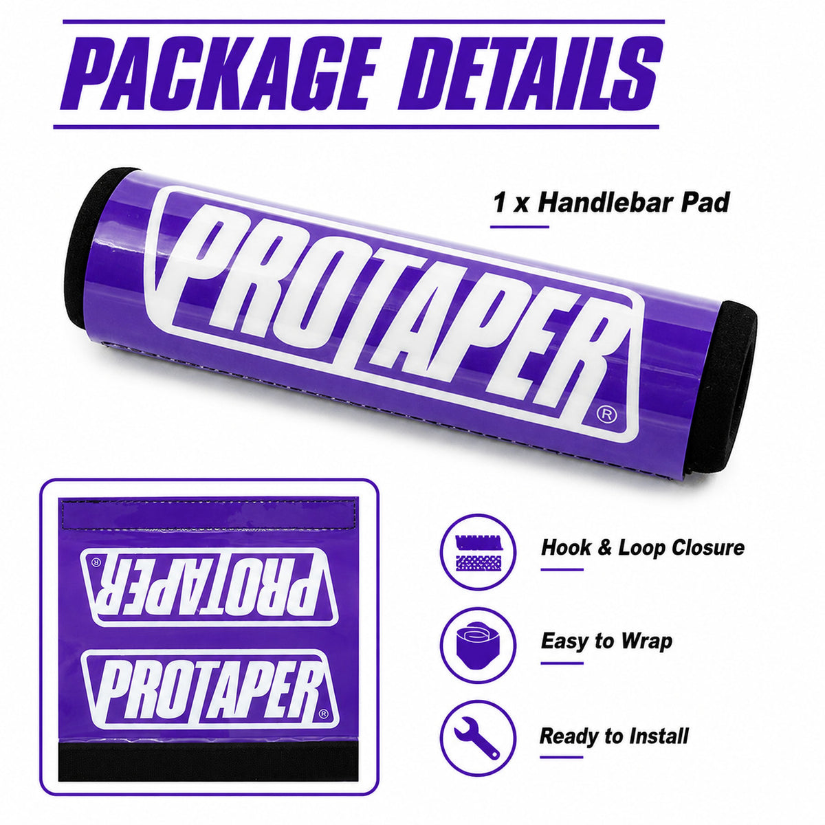 8-Inch ATV Dirt Bike Handlebar Foam Crossbar Protector - Shock Absorbing