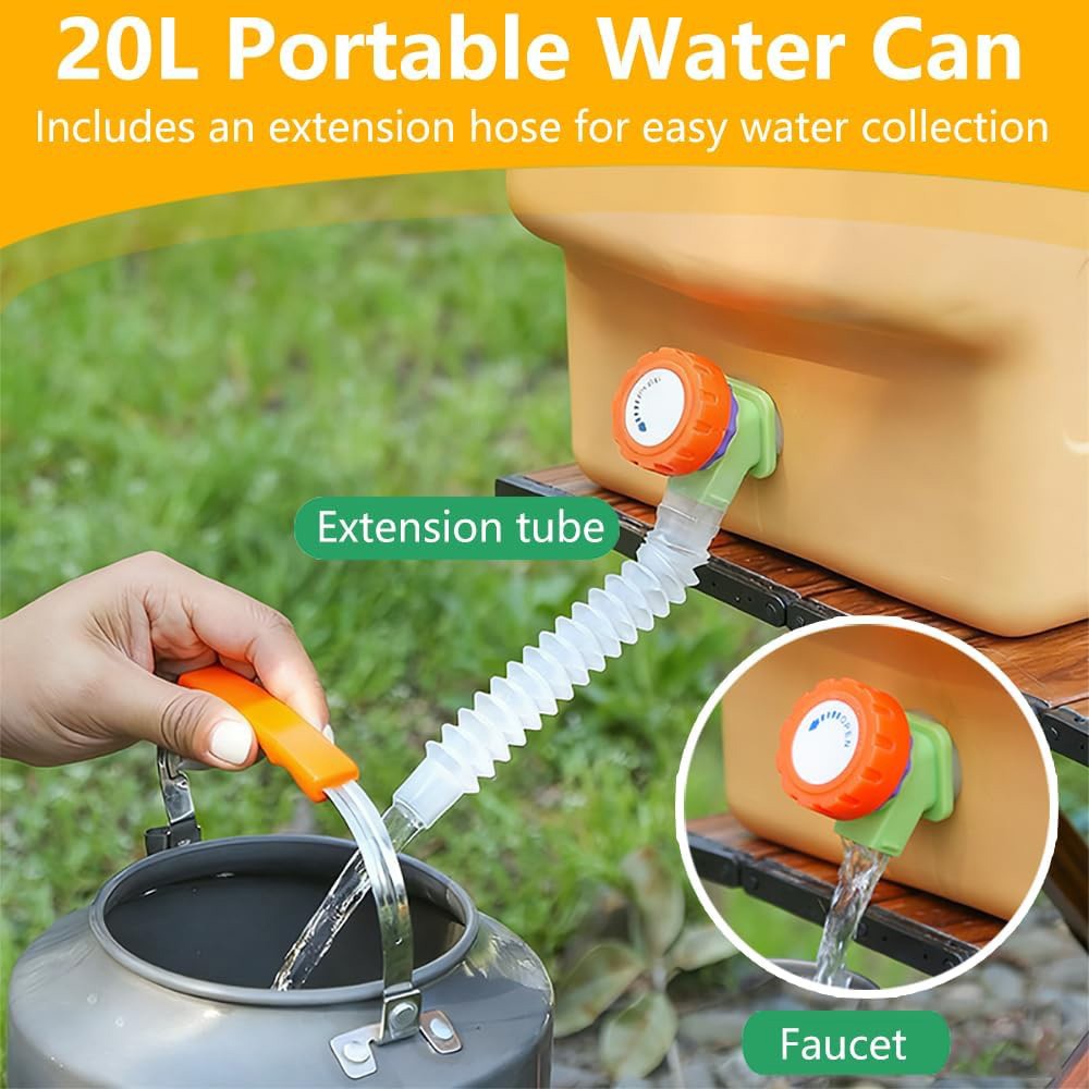5 Gallon Water Container with Spigot BPA Free Camping Water Jug