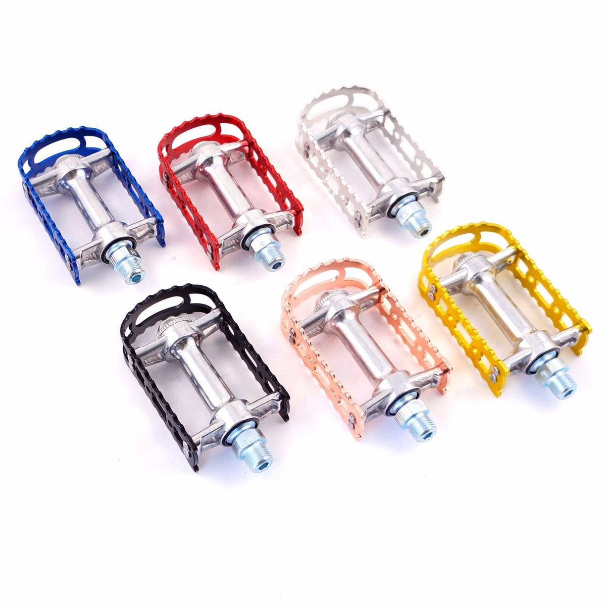 Alloy MTB BMX Flat Pedals - Anodized 9/16 Inch Spindle Cycling Parts