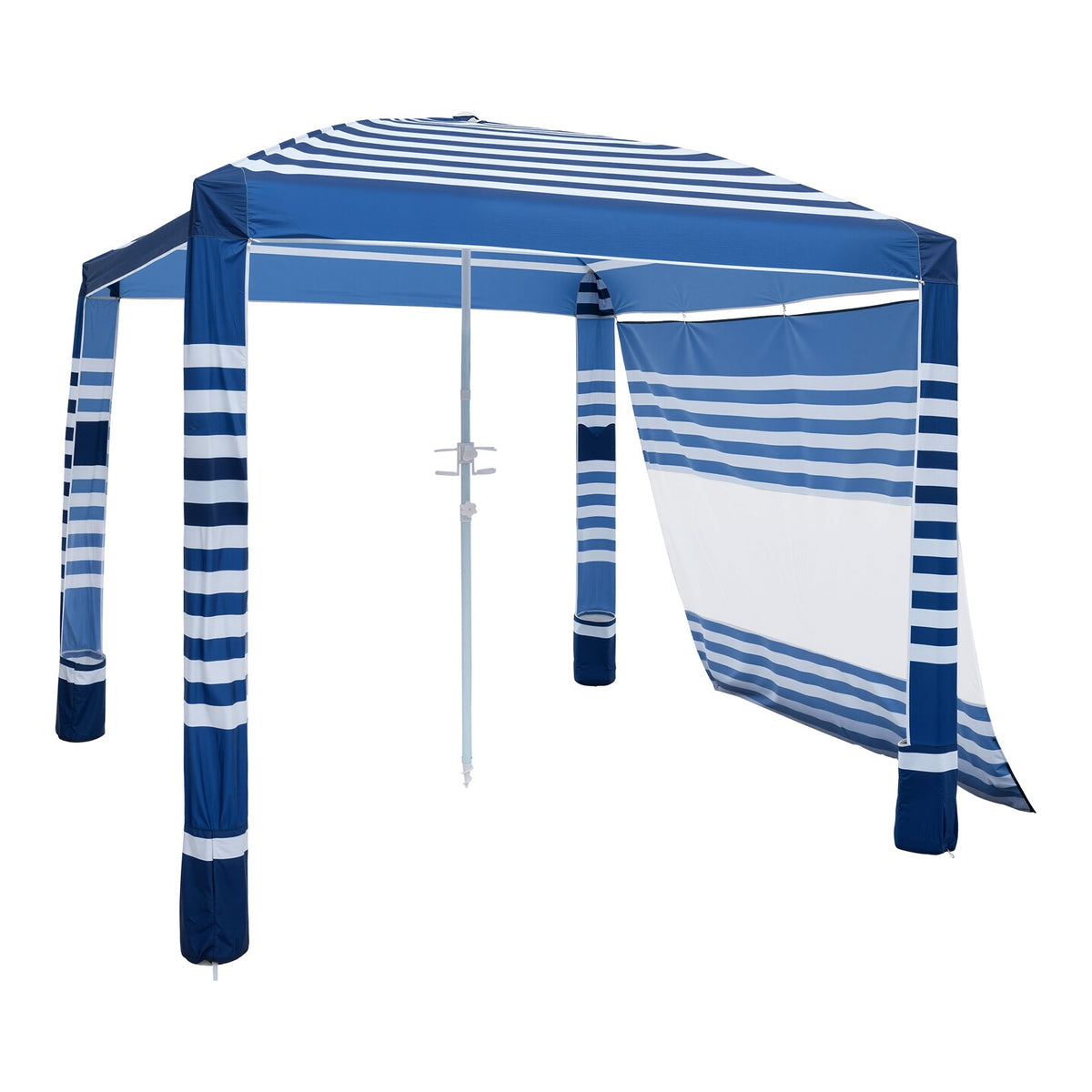 8x8 ft Beach Cabana Canopy with Side Wall - Sun Shade Shelter UPF 50+