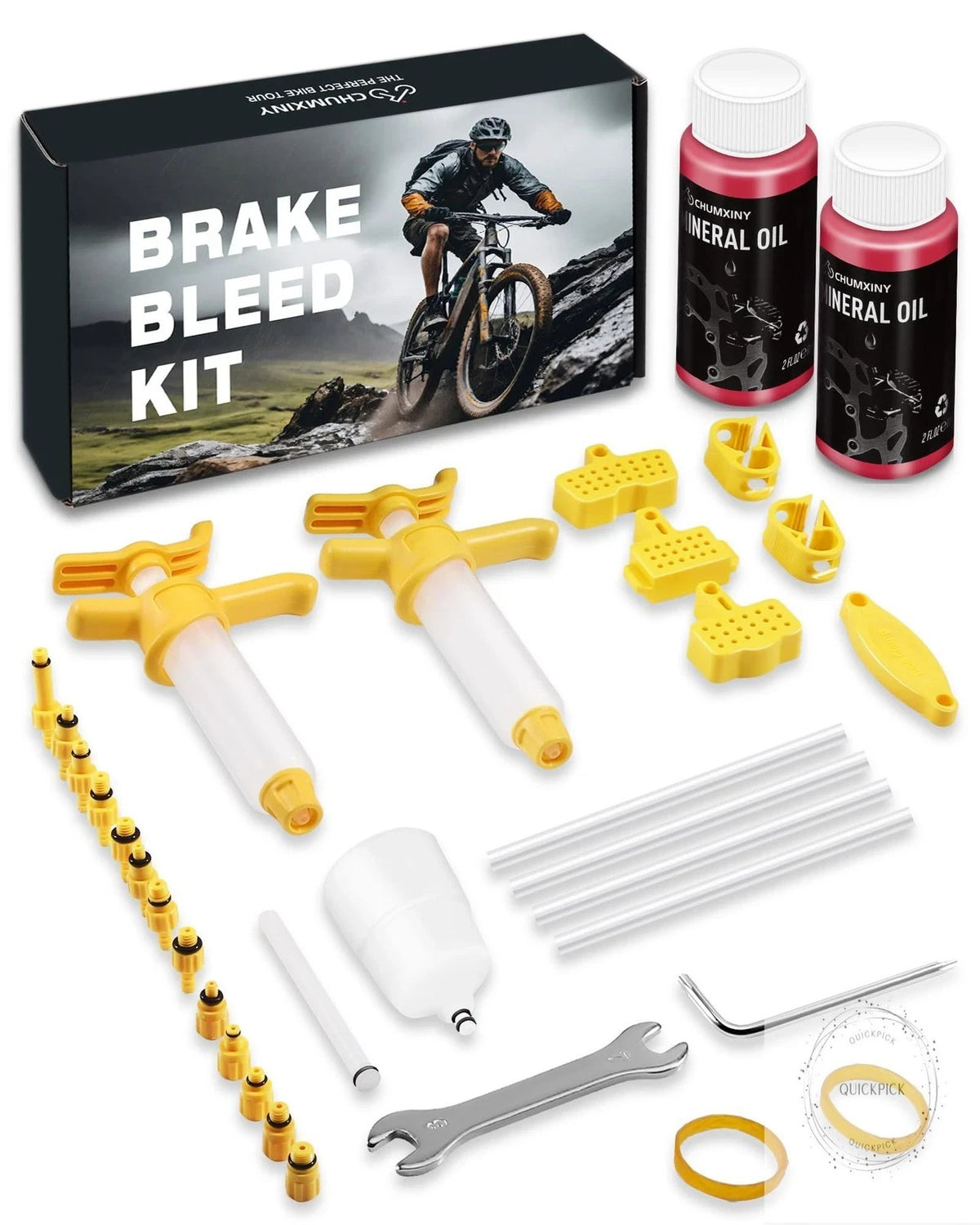 Bike Hydraulic Brake Bleed Kit for Mountain Bikes with Mineral Oil