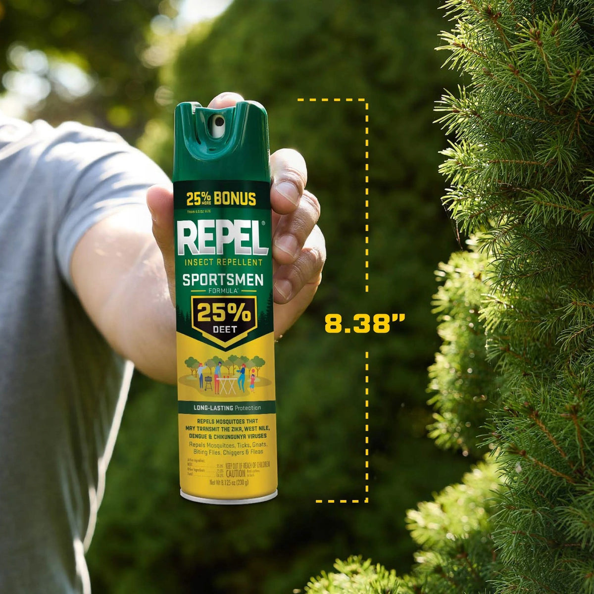 (2 Pack) Insect Repellent Spray with 25% DEET for Outdoor Activities - Bonus Aerosol