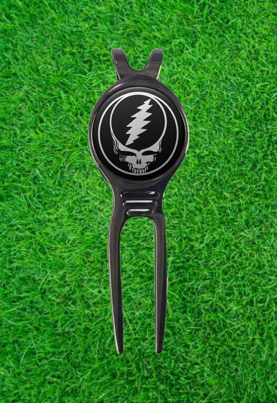 Golf Ball Marker with Divot Tool Set – Laser-Etched Stainless Steel & Black Nickel