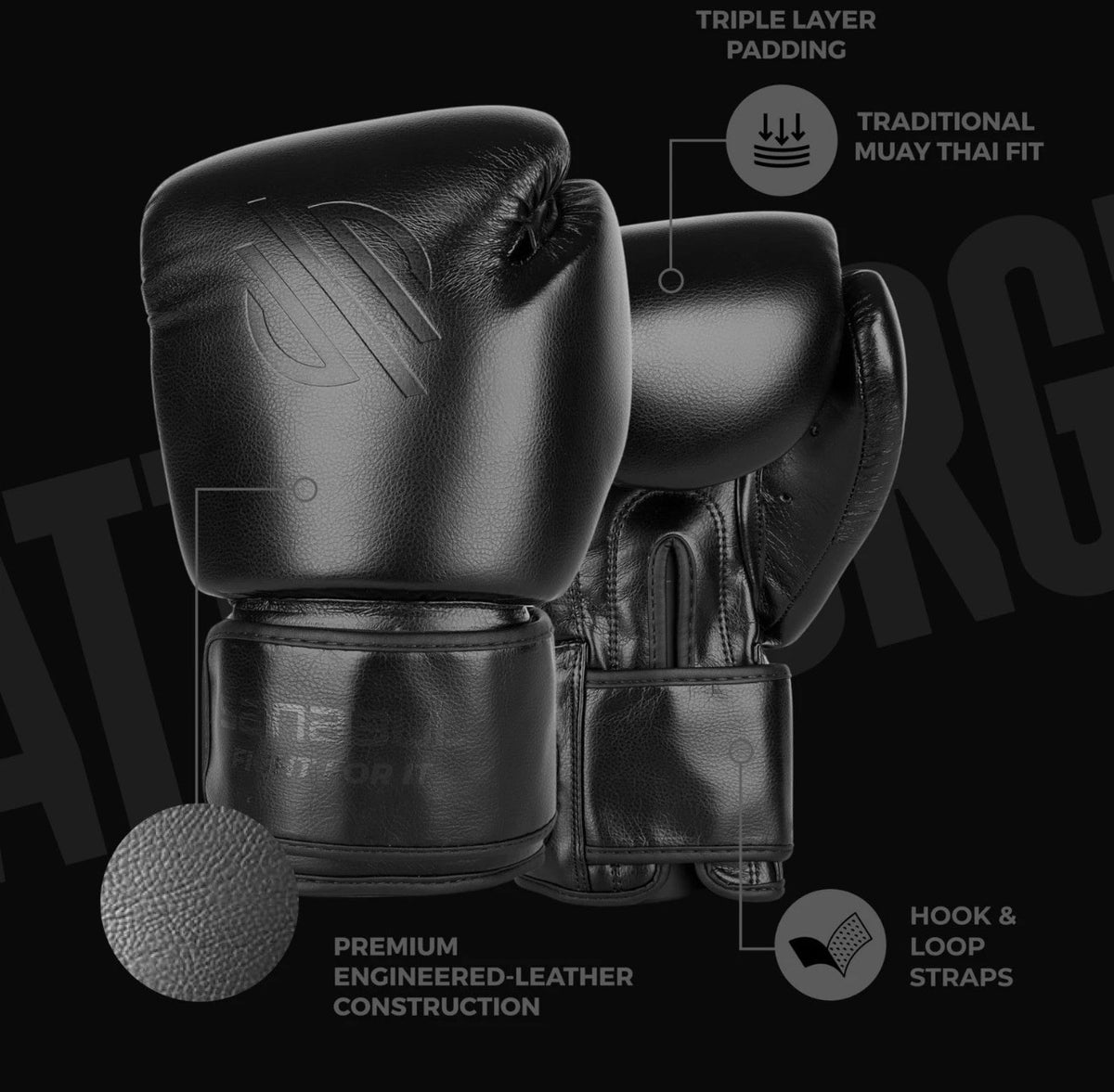 Boxing Gloves for Men & Women - MMA Kickboxing Muay Thai 14oz