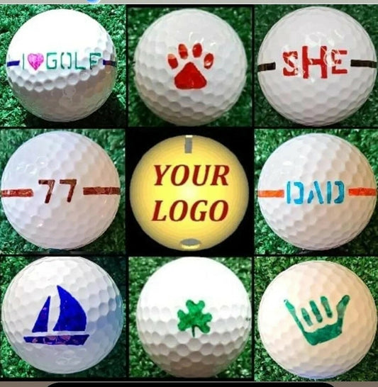 Custom Golf Ball Marker Stencil with Alignment Line & Circle | Personalize Your Golf Accessories